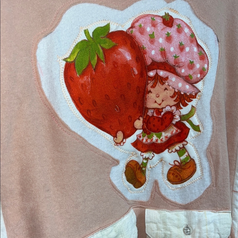 Custom campfire shirt thrift flip Strawberry Shortcake
